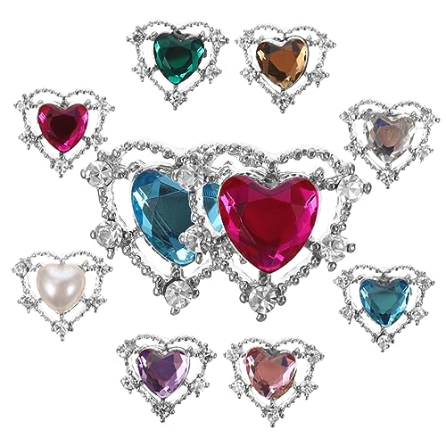 TOPPERFUN 10 Stück Teiliges Glitzernde Nagel Charms DIY Nail Art Dekorationen mit Herzen Vielseitigen Designs und Funkelnden Strasssteinen für Kreative Maniküre Projekte Zufällige Farbe TOPPERFUN 10 Stück Teiliges Glitzernde Nagel Charms DIY Nail Art Dekorationen mit Herzen Vielseitigen Designs und Funkelnden Strasssteinen für Kreative Maniküre Projekte Zufällige Farbe von TOPPERFUN