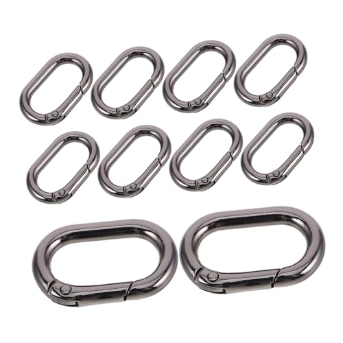 TOPPERFUN 10 Stück Teiliges Metallfeder Ovalringe Langlebige Schwarze Karabiner Schnappverschlüsse für Schlüsselanhänger Taschen Geldbörsen Vielseitig Einsetzbar für Bastel und DIY Projekte TOPPERFUN 10 Stück Teiliges Metallfeder Ovalringe Langlebige Schwarze Karabiner Schnappverschlüsse für Schlüsselanhänger Taschen Geldbörsen Vielseitig Einsetzbar für Bastel und DIY Projekte von TOPPERFUN