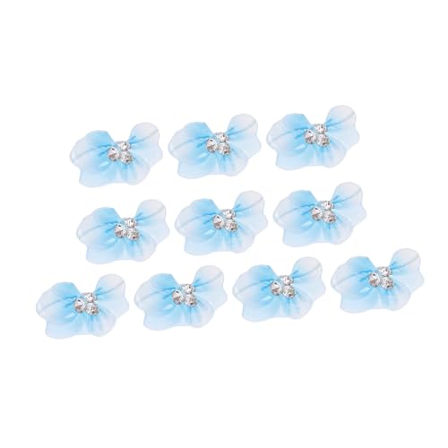TOPPERFUN 10 Stück Teiliges Nagelblüten charms mit Strass und Perlen Dekorative Nagelkunst Verzierungen für Damen Langlebige DIY Nageldekoration für Elegante und Glänzende Fingernägel von TOPPERFUN