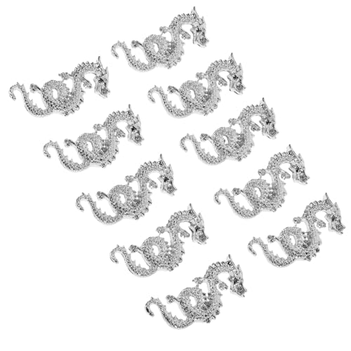 TOPPERFUN 10 Stück Teiliges Nagelcharms Kleine Silberne Drachen Metall Nail Art Schmuck für Damen Kreative Nageldekorationen für DIY Maniküre Weihnachts Nail Charms Professionelle und TOPPERFUN 10 Stück Teiliges Nagelcharms Kleine Silberne Drachen Metall Nail Art Schmuck für Damen Kreative Nageldekorationen für DIY Maniküre Weihnachts Nail Charms Professionelle und von TOPPERFUN