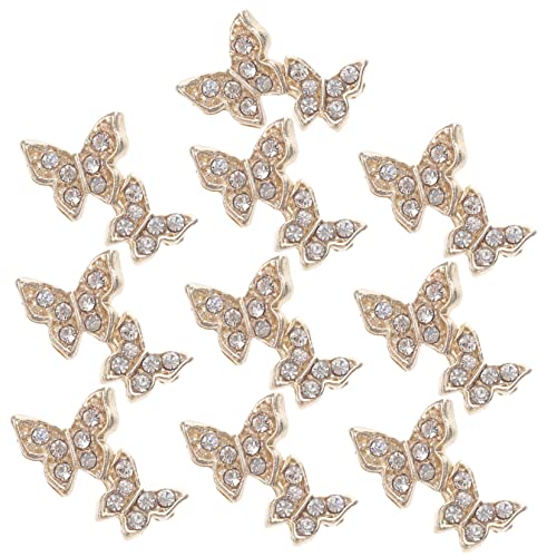 TOPPERFUN 10 Stück Teiliges Schmetterling Nagel Schmuck Leichtes Nail Art Zubehör Strasssteine für Fingernägel und Zehennägel Stilvoller DIY Nageldesign Schmuck Auffällige Nageldekoration TOPPERFUN 10 Stück Teiliges Schmetterling Nagel Schmuck Leichtes Nail Art Zubehör Strasssteine für Fingernägel und Zehennägel Stilvoller DIY Nageldesign Schmuck Auffällige Nageldekoration von TOPPERFUN
