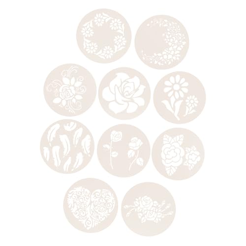 TOPPERFUN 10 Stück Teiliges Tortendekorations schablonen Kreativen Blumenmustern für Zuckerpulverstreuer und Kaffeeschaum Vielseitig für Kuchen Latte Art und Brotverzierungen TOPPERFUN 10 Stück Teiliges Tortendekorations schablonen Kreativen Blumenmustern für Zuckerpulverstreuer und Kaffeeschaum Vielseitig für Kuchen Latte Art und Brotverzierungen von TOPPERFUN