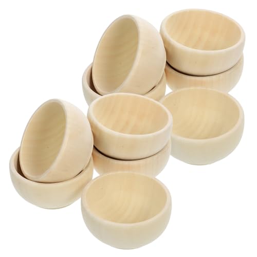 TOPPERFUN 10 Stück Unlackierte Holzschalen für Diy Naturbelassene Mini Holzschalen zum Basteln Zeichnen und Holzprojekte und Dekorationen TOPPERFUN 10 Stück Unlackierte Holzschalen für Diy Naturbelassene Mini Holzschalen zum Basteln Zeichnen und Holzprojekte und Dekorationen von TOPPERFUN