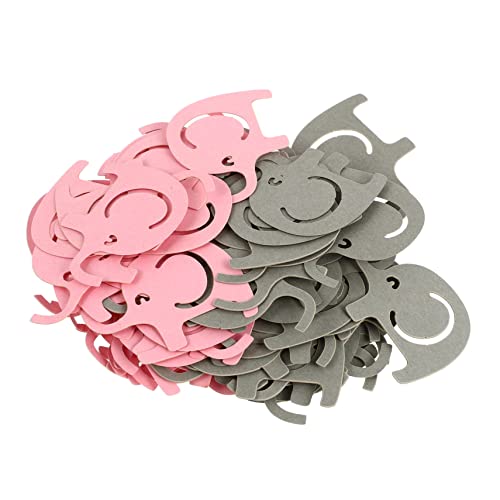 TOPPERFUN 100 Stück Elefant Konfetti für Shower und Geburtstag Dekoratives Tisch Konfetti Rosa für Feiern und Jubiläen Leicht und Vielseitig Einsetzbar von TOPPERFUN