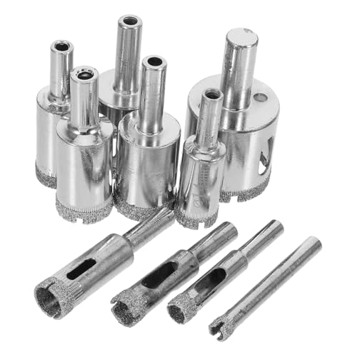 TOPPERFUN 10Er Set Präzisionsbohrer Bohrer zum Schneiden von Glas Porzellanbohrer Steinbohrer für Beton Keramikbohrer Fliesenbohrer für Bohrer Glas- und Fliesenbohrer legierter Stahl Silver TOPPERFUN 10Er Set Präzisionsbohrer Bohrer zum Schneiden von Glas Porzellanbohrer Steinbohrer für Beton Keramikbohrer Fliesenbohrer für Bohrer Glas- und Fliesenbohrer legierter Stahl Silver von TOPPERFUN