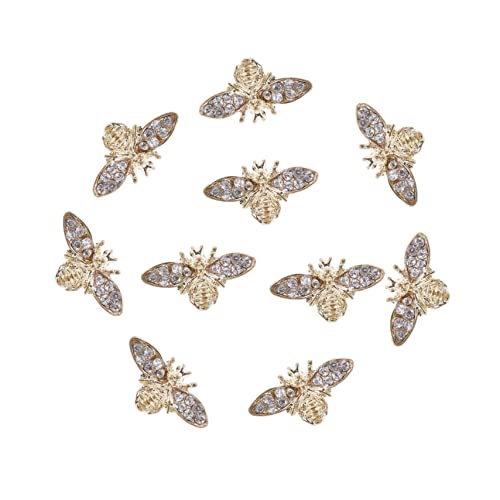 TOPPERFUN 10Stücke Teiliges Bienen Charms aus Legierung Retro Nagel Dekoration für DIY Maniküre Nagel Schmuck für Kreative Nageldesigns und Persönliche Gestaltung TOPPERFUN 10Stücke Teiliges Bienen Charms aus Legierung Retro Nagel Dekoration für DIY Maniküre Nagel Schmuck für Kreative Nageldesigns und Persönliche Gestaltung von TOPPERFUN