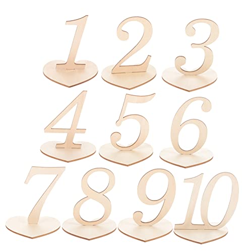 TOPPERFUN 10Stücke Teiliges Tischnummern Hochzeit Herzform Holzständer Für Veranstaltungen Stabile Platzkarten Für Hochzeiten Geburtstagsfeiern Und Kreative Tischdekoration TOPPERFUN 10Stücke Teiliges Tischnummern Hochzeit Herzform Holzständer Für Veranstaltungen Stabile Platzkarten Für Hochzeiten Geburtstagsfeiern Und Kreative Tischdekoration von TOPPERFUN