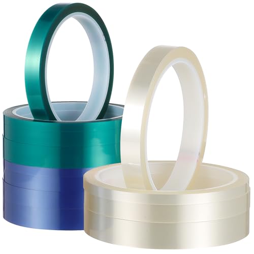 TOPPERFUN 12 Rollen Hitzebeständiges Klebeband Temperaturbeständig für Elektronikdruck Sublimation und DIY Projekte Stark Haftend und Vielseitig Einsetzbar von TOPPERFUN