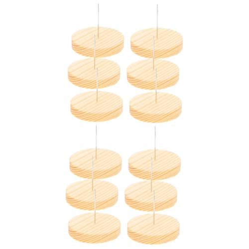 TOPPERFUN 12 Sätze Lustiger Spaß mit Holzsockel ausstellungsständer dekoration Holz Puppenaussteller Holz Puppenständer Puppenkollektion filz Puppenhalter Puppenanzeigehalter Metall von TOPPERFUN