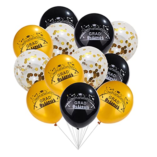 TOPPERFUN 12 Stück Abschlussballons Silberne Ballons Gelbe Abschlussballons Goldene Latexballons Latexsichere Ballons Szenenlayout Requisitenballons Für Die Abschlussemulsion TOPPERFUN 12 Stück Abschlussballons Silberne Ballons Gelbe Abschlussballons Goldene Latexballons Latexsichere Ballons Szenenlayout Requisitenballons Für Die Abschlussemulsion von TOPPERFUN