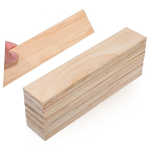 TOPERFUN 12 Stück Unfertige Holzbretter, 20 x 4 cm Rechteckige Kiefernbretter, Leere Holzbretter, Bastelbretter, DIY-Bretter für Kunst, Bastelprojekte von TOPPERFUN