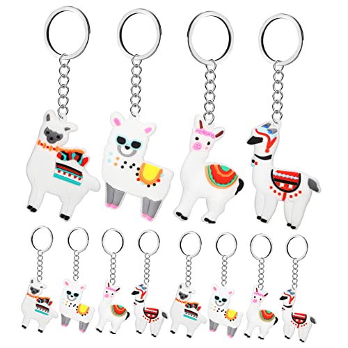 TOPPERFUN 12Stücke Niedliche Alpaka Schlüsselanhänger Kreative Cartoon Taschenanhänger Rucksack Dekoration für Autoschlüssel Handtaschen und Mobiltelefone Perfektes von TOPPERFUN