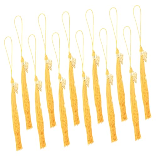TOPPERFUN 12pcs Ersatz Abschluss Tassel Abschlusskappe Für Doktoranden Cap Polyester Abschlusskappe Quasten 2025 Gedenkgradungskappe Dekorationen Für Versammlungen von TOPPERFUN