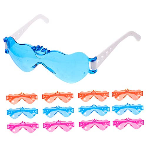 TOPPERFUN 16 Stück Sonnenbrille für LED überdimensioniert Party Blau Gläser Kinderbrille Brillen-Foto-Requisiten entzückende Foto-Requisiten Abs Zufällige Farbe von TOPPERFUN