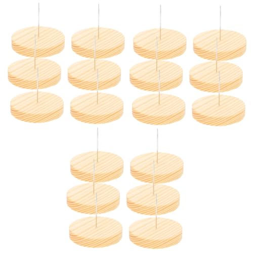 TOPPERFUN 18 Sätze Lustiger Spaß mit Holzsockel ausstellungsständer dekoration Puppenständer Holz Puppenhalter Holz DIY Puppenhalter filz Puppenaufbewahrungshalter Puppenanzeigehalter Metall von TOPPERFUN