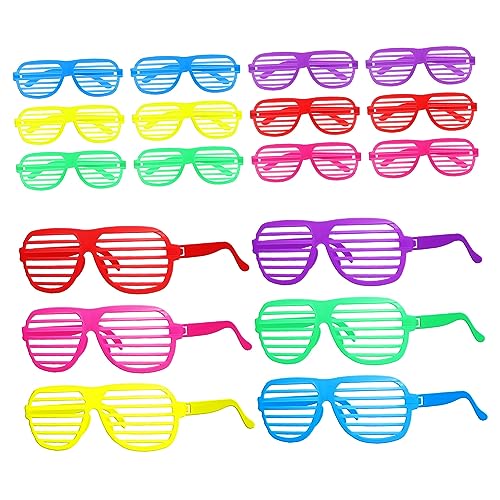 TOPPERFUN 18 Stück Neon Shutter Brille für Partys Ergonomische Cosplay Brillen mit Uv Schutz Einzigartiges Design für Festivals und Karneval TOPPERFUN 18 Stück Neon Shutter Brille für Partys Ergonomische Cosplay Brillen mit Uv Schutz Einzigartiges Design für Festivals und Karneval von TOPPERFUN