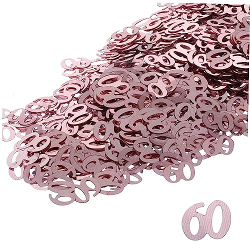 TOPPERFUN 1Packung Konfetti mit Roségoldenen Zahlen für Geburtstags und Jubiläumsfeiern Dekorative Streudeko für Partys Einladungen und DIY Projekte Zahl von TOPPERFUN