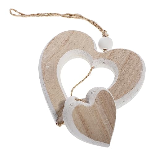 TOPPERFUN 1pc Holz Handwerk Hängen Szene Holz Exquisite Herz Form Für Hochzeit Hause TOPPERFUN 1pc Holz Handwerk Hängen Szene Holz Exquisite Herz Form Für Hochzeit Hause von TOPPERFUN