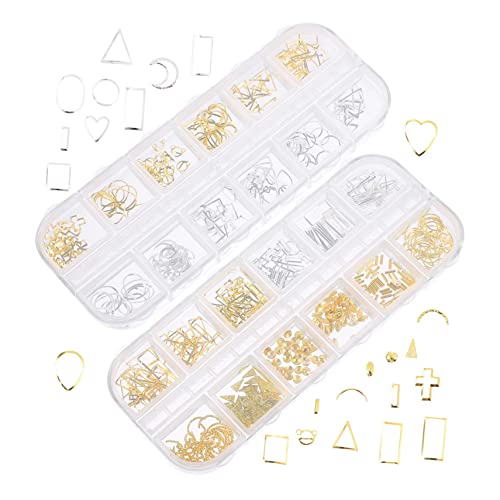 TOPPERFUN 2 Boxen Zinklegierungs Nagelschmuck für Maniküre Boxen mit Verschiedenen Designs für Einfach Anzuwenden für Partys und Nagelsalons mit Praktischen Aufbewahrungsboxen TOPPERFUN 2 Boxen Zinklegierungs Nagelschmuck für Maniküre Boxen mit Verschiedenen Designs für Einfach Anzuwenden für Partys und Nagelsalons mit Praktischen Aufbewahrungsboxen von TOPPERFUN