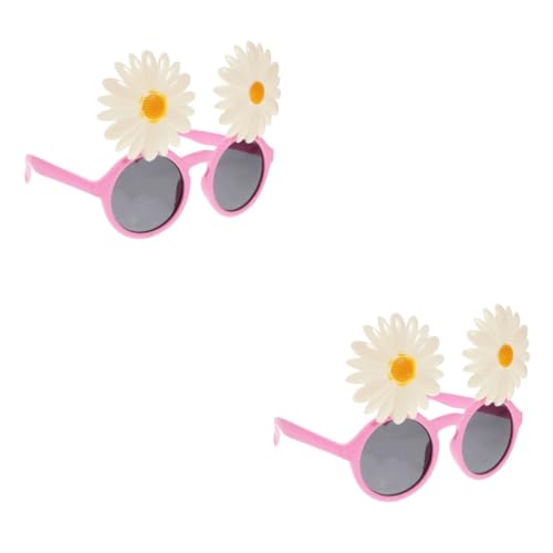 TOPPERFUN 2 Paare Partybrille Form thematisiert Gläser Blumen- lustige brille lustige hawaiianische brille neuartige Brillen Hawaii-Brille für Party Brillenstütze Abs von TOPPERFUN