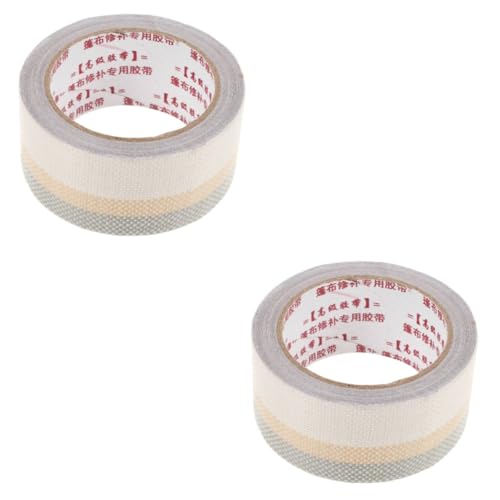 TOPPERFUN 2 Rollen Band schwere Zeltreparaturband Abdeckband für Lkw LKW-Plane Zeltband mit hoher Klebkraft hoch Stoff Flecken Naht Fix Reparaturband für Gewächshäuser Klebeband Sport Weiß von TOPPERFUN
