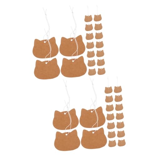 TOPPERFUN 2 Sätze Hängeetikett Aus Kraftpapier Hängende Etiketten Schild Stichworte Leere Tags Tags Kraftpapier Etiketten Kleidungsanhänger Und -etiketten Kofferanhänger 100 Stück * 2 von TOPPERFUN