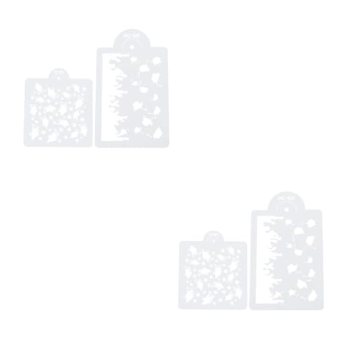 TOPPERFUN 2 Sätze Kuchendekorationsform Kuchen Schablone Kuchenform Prägung Wiederverwendbarer Kuchen Schablone Zum Dekorieren Von Kuchen Vorlage Weiß Plastik 2 Stück * 2 von TOPPERFUN