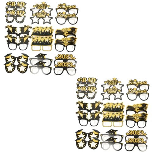 TOPPERFUN 2 Sätze Papierbrillen Requisiten Schule Requisiten Für Abschlussbrillen Geformt Spaß Die Gläser Abschlussbrillen Requisiten Grad Photo Booth Requisiten 18 Stück * 2 TOPPERFUN 2 Sätze Papierbrillen Requisiten Schule Requisiten Für Abschlussbrillen Geformt Spaß Die Gläser Abschlussbrillen Requisiten Grad Photo Booth Requisiten 18 Stück * 2 von TOPPERFUN