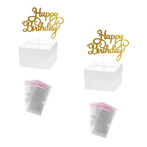 TOPPERFUN 2 Satz Geldtorte Ziehbox mit Geburtstagskuchen Deko Transparente Kuchen Geldbox für Unvergessliche Feierlichkeiten und Überraschungen TOPPERFUN 2 Satz Geldtorte Ziehbox mit Geburtstagskuchen Deko Transparente Kuchen Geldbox für Unvergessliche Feierlichkeiten und Überraschungen von TOPPERFUN