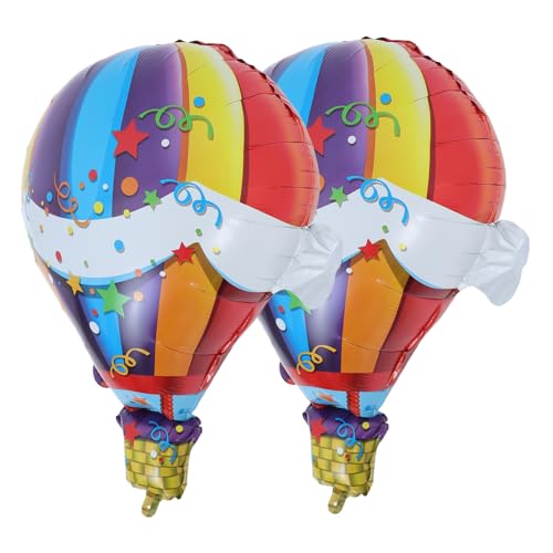 TOPPERFUN 2 Stück Heißluftballon Regenbogen-Partydekorationen Reise-Party-Ballons Folienballons alles zum geburtstag dekorationen Aluminiumfolie TOPPERFUN 2 Stück Heißluftballon Regenbogen-Partydekorationen Reise-Party-Ballons Folienballons alles zum geburtstag dekorationen Aluminiumfolie von TOPPERFUN