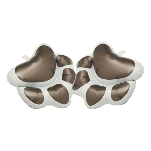 TOPPERFUN 2 Stück Hundepfote Ballon Rosa Partyballons Dekorationen Lasst uns Blau wohnungsdeko wohnraumdeko Zubehör für Hundepfotenpartys hundegeburtstag luftballons Aluminiumfolie Grey von TOPPERFUN