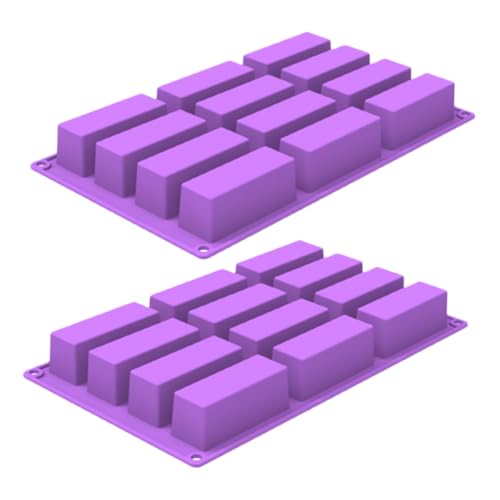 TOPPERFUN 2 Stück Rechteckige Silikonform Wachsschmelzformen kleine Seifenformen Formen für Riegel aus Silikon Mais-Silikonform Backzubehör Silikonseife Kieselgel Violett TOPPERFUN 2 Stück Rechteckige Silikonform Wachsschmelzformen kleine Seifenformen Formen für Riegel aus Silikon Mais-Silikonform Backzubehör Silikonseife Kieselgel Violett von TOPPERFUN