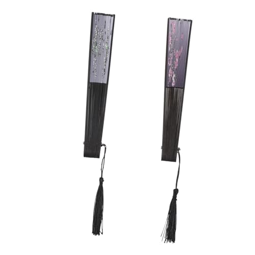 TOPPERFUN 2 Stück Retro Faltbare Bambusfächer Japanischer Stil Tanzdekoration Bühnenrequisiten Vielseitig Verwendbar für Performance Kostüm Accessoire Wanddeko TOPPERFUN 2 Stück Retro Faltbare Bambusfächer Japanischer Stil Tanzdekoration Bühnenrequisiten Vielseitig Verwendbar für Performance Kostüm Accessoire Wanddeko von TOPPERFUN