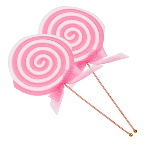 TOPPERFUN 2 Stücke Große Simulations Lollipop Requisiten aus Sicherem Material für Fotografie und Party Dekoration Realistische Fake Lutscher Modelle im Jumbo Format TOPPERFUN 2 Stücke Große Simulations Lollipop Requisiten aus Sicherem Material für Fotografie und Party Dekoration Realistische Fake Lutscher Modelle im Jumbo Format von TOPPERFUN