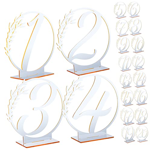 TOPPERFUN 20 Stck. Tischnummern Tischnummern für Hochzeiten und Feiern Dekorative Tischkarten mit Standfuß für Gästeordnung Elegant TOPPERFUN 20 Stck. Tischnummern Tischnummern für Hochzeiten und Feiern Dekorative Tischkarten mit Standfuß für Gästeordnung Elegant von TOPPERFUN
