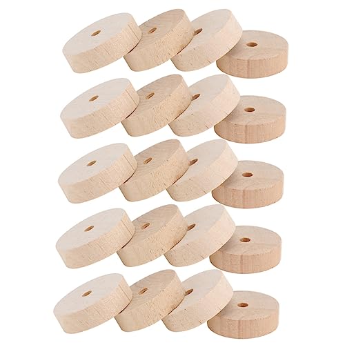 TOPPERFUN 20st Log-rad Miniatur-holzrad Stimmungsrad Aus Holz Holzräder, Spielzeug, Holzräder Zum Basteln Holzräder Für Spielzeug Mini-holzräder Auto Dekoration Kind Fernbedienung Hölzern von TOPPERFUN