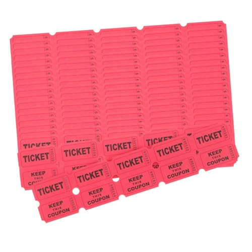 TOPPERFUN 200 Stück Lotterielose Tombola Tickets Tombola Tickets Preistickets Karnevalstickets Eventtickets Essenstickets Für Events Tickets Für Tombola Papier von TOPPERFUN