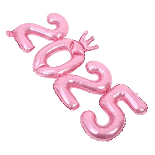 TOPPERFUN 2025 Zahlenballon Frohes Neues Jahr Dekorationen Frohes Neues Jahr Ballons Silvesterparty Dekoration Silvester Dekorationen Geburtstagsballon Aluminiumfolie Rosa TOPPERFUN 2025 Zahlenballon Frohes Neues Jahr Dekorationen Frohes Neues Jahr Ballons Silvesterparty Dekoration Silvester Dekorationen Geburtstagsballon Aluminiumfolie Rosa von TOPPERFUN