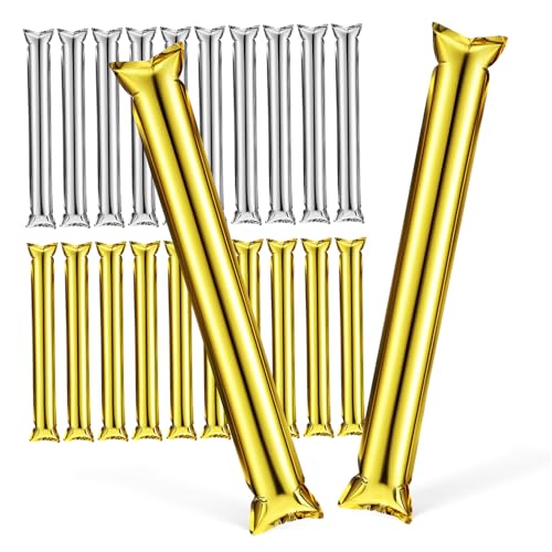TOPPERFUN 24 Stück Stöcke Lärm jubel poms jubelnde aufblasbare Stange Hersteller für party sachen Konzertzubehör sport zubehör Konzert Geräuschemacher aufblasbarer Krachmacher Aluminiumfolie TOPPERFUN 24 Stück Stöcke Lärm jubel poms jubelnde aufblasbare Stange Hersteller für party sachen Konzertzubehör sport zubehör Konzert Geräuschemacher aufblasbarer Krachmacher Aluminiumfolie von TOPPERFUN