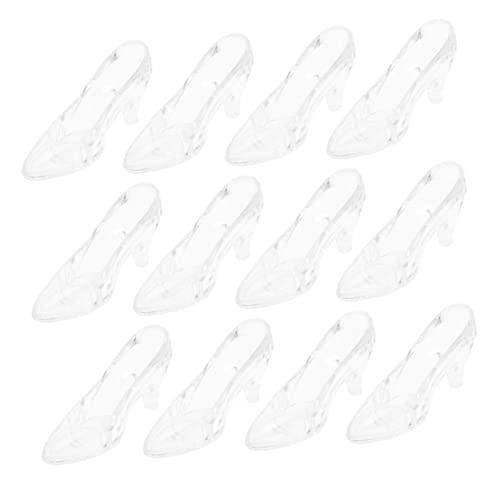 TOPPERFUN 24stücke Transparente Hochzeitsdeko Mini Schuhe Als Tischdeko Für Home Accessory Und Schaufenster-Dekoration Geschenkidee Für Anlässe Wie Geburtstagsfeiern Und Festlichkeiten von TOPPERFUN