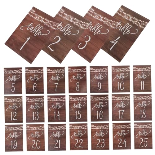 TOPPERFUN 25 Stück Tischnummern Signale Doppelseitige Holz Tischnummern für Restaurant Feier Hochzeiten Jubiläen Rustikale Tischdeko TOPPERFUN 25 Stück Tischnummern Signale Doppelseitige Holz Tischnummern für Restaurant Feier Hochzeiten Jubiläen Rustikale Tischdeko von TOPPERFUN