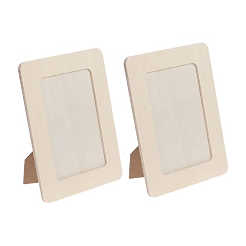 TOPPERFUN 2Stücke DIY Bilderrahmen aus Holz für Kreative Fotowände Personalisierbare Fotorahmen für Junge Mädchen für Schlafzimmer und Wohnzimmer Geschenkidee für Familie und Freunde von TOPPERFUN