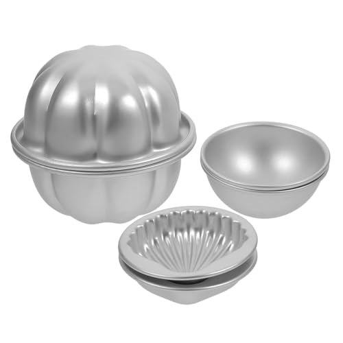 TOPPERFUN 3 Paare Aluminium Backform für Diy und Badekugeln Verschiedene Formen Leicht zu Entformen für Seifenherstellung und Badeerlebnis für Anfänger und Profis von TOPPERFUN