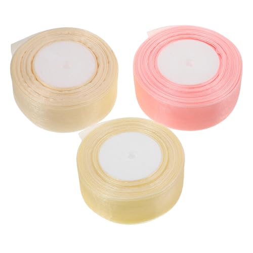 TOPPERFUN 3 Rollen Transparentes Chiffonband 457 M DIY Bastelband Für Geschenkverpackungen Blumenarrangements Hochzeitsdekorationen Geburtstagsgeschenkverpackungen TOPPERFUN 3 Rollen Transparentes Chiffonband 457 M DIY Bastelband Für Geschenkverpackungen Blumenarrangements Hochzeitsdekorationen Geburtstagsgeschenkverpackungen von TOPPERFUN