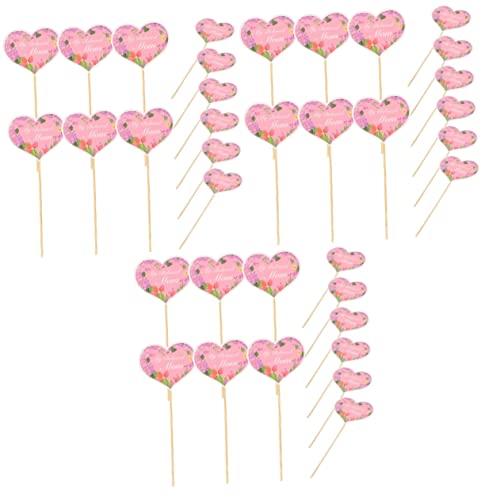 TOPPERFUN 3 Sätze Kuchendekorationseinsatz Kuchen -topper Kuchentopper Geburtstagskerzen Essen Muttertag Cupcaketopper Cupcake Topper Zum Muttertag Holz 48 Stück * 3 TOPPERFUN 3 Sätze Kuchendekorationseinsatz Kuchen -topper Kuchentopper Geburtstagskerzen Essen Muttertag Cupcaketopper Cupcake Topper Zum Muttertag Holz 48 Stück * 3 von TOPPERFUN