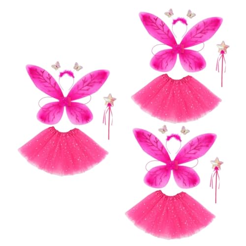 TOPPERFUN 3 Sätze Schmetterlingsflügel Eingestellt Kostüm Für Mädchen Schmetterlinge Märchenprinzessin Verkleiden Sich Feenflügel Schmetterlings-fee-kostüm Mädchenröcke Stoff TOPPERFUN 3 Sätze Schmetterlingsflügel Eingestellt Kostüm Für Mädchen Schmetterlinge Märchenprinzessin Verkleiden Sich Feenflügel Schmetterlings-fee-kostüm Mädchenröcke Stoff von TOPPERFUN