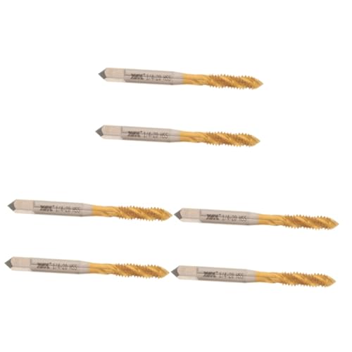 TOPPERFUN 3 Sätze Schnellarbeitsstahl Gewindebohrer Spiralbohrer Gewindebohrer Bohrer Für Gehärteten Stahl Gewindeschlüssel 1/4 20 Gewindebohrer Gewindereparatursätze 2 Stück * 3 von TOPPERFUN