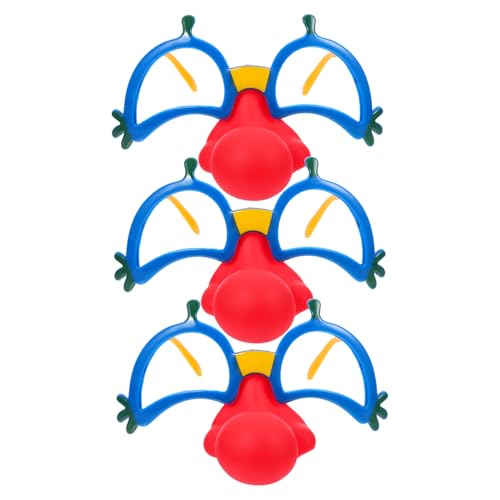 TOPPERFUN 3 Stück Clown-Brille mit roter Nase clown kostüm gläser Nasenkostüm für Erwachsene karneval party brille lustige sonnenbrille für erwachsene lustige Brille Plastik TOPPERFUN 3 Stück Clown-Brille mit roter Nase clown kostüm gläser Nasenkostüm für Erwachsene karneval party brille lustige sonnenbrille für erwachsene lustige Brille Plastik von TOPPERFUN