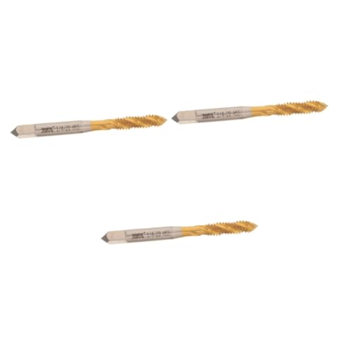 TOPPERFUN 3 Stück Spiralförmiger Gewindebohrer Klopfen Stufenbohrer Werkzeug Schrauben 1/4 20 Gewindebohrer Konischer Bohrer Beschichtet Schritt Senkbohrer Golden Hochgeschwindigkeitsstahl TOPPERFUN 3 Stück Spiralförmiger Gewindebohrer Klopfen Stufenbohrer Werkzeug Schrauben 1/4 20 Gewindebohrer Konischer Bohrer Beschichtet Schritt Senkbohrer Golden Hochgeschwindigkeitsstahl von TOPPERFUN