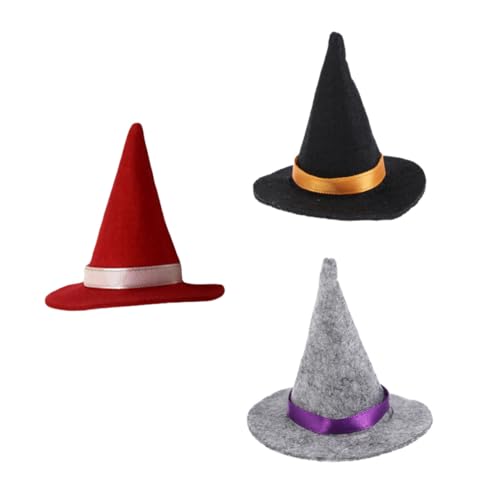 TOPPERFUN 3 Stück Teiliges Mini Hexenhüte Flaschenverschluss Weinflaschen Dekoration Halloween Party Tischdeko in Schwarz und Rot TOPPERFUN 3 Stück Teiliges Mini Hexenhüte Flaschenverschluss Weinflaschen Dekoration Halloween Party Tischdeko in Schwarz und Rot von TOPPERFUN